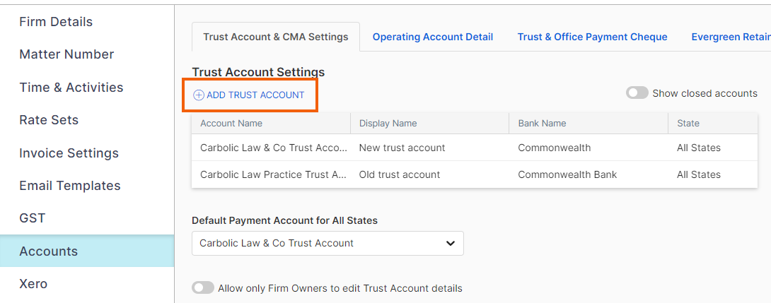 Set up separate Stripe accounts for your operating and trust