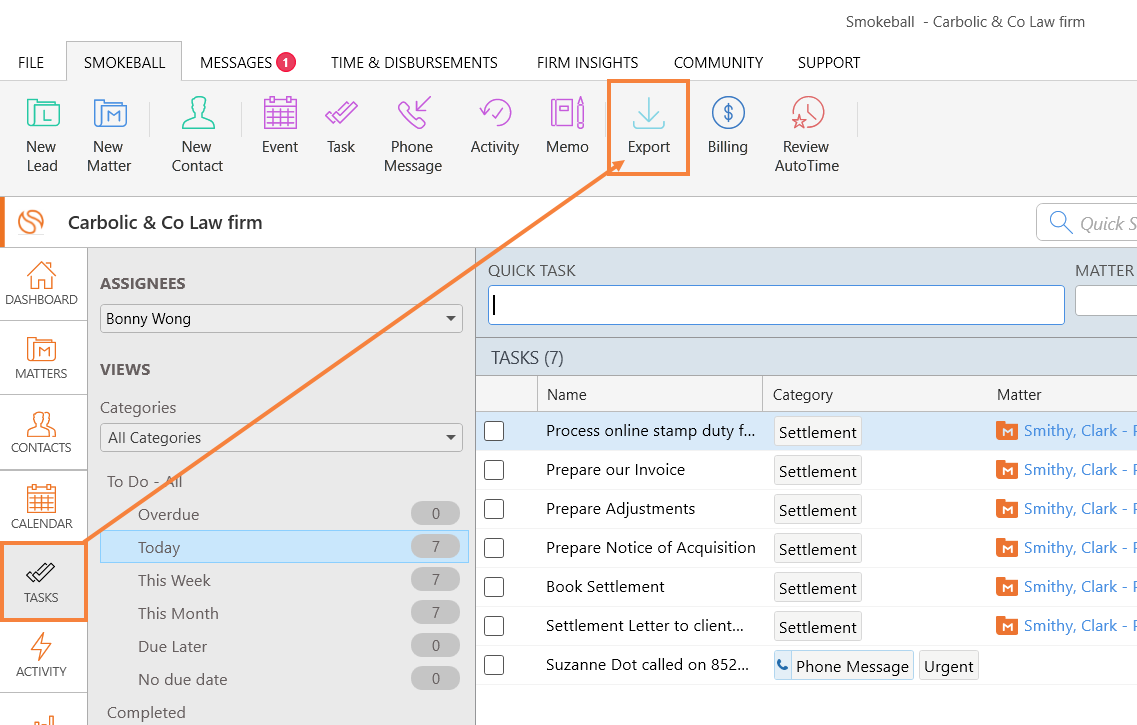 Print Tasks Smokeball Support Hub