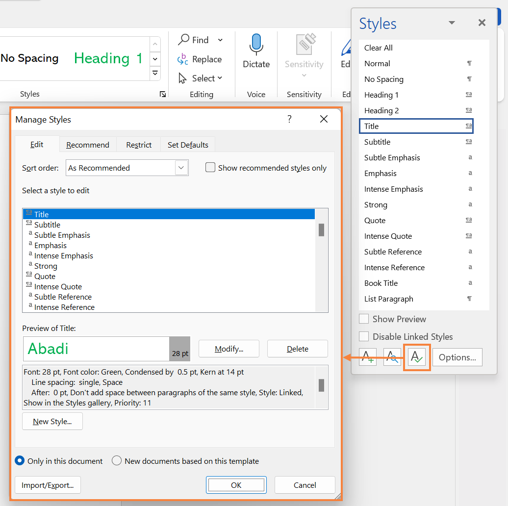 Setting Up Word Styles In Document Containers Smokeball Support Hub