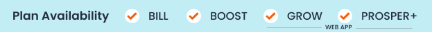 Available on Smokeball Bill, Boost and the Grow and Prosper+ Cloud Companion App